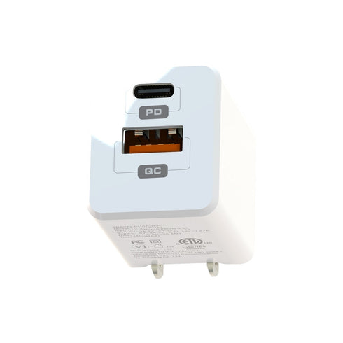Blu Element Wall Charger Dual USB-C 20W PD and USB A BEWCA20WW 677355018525