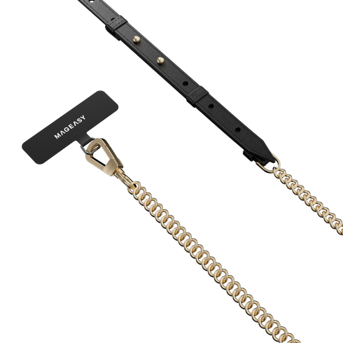 MagEasy Leather Chain Modern Strap + Card MPHIPH224BO23 4895241121258