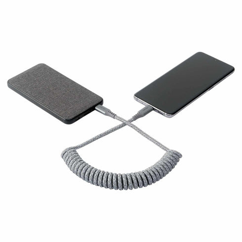 Ventev Charge/Sync Coiled USB-C to USB-C Cable 3ft HC3GRY252383