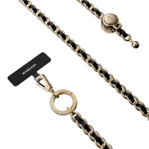 MagEasy Leather Chain Classic Strap + Card MPHIPH222BO23 4895241121234