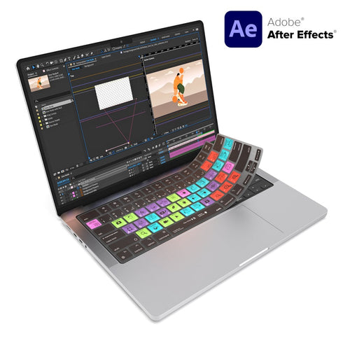 JCPal VerSkin Adobe After Effects Shortcuts Keyboard Protector for MacBook JCP2470