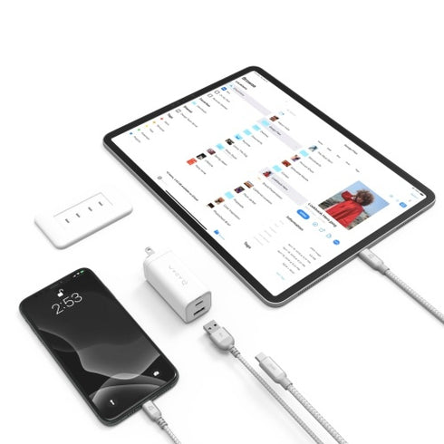 Adams OMNIA X6A PD QC 65W Compact Wall Charger USB-C x 1 USB-A x 1 APAADX6AUSWH