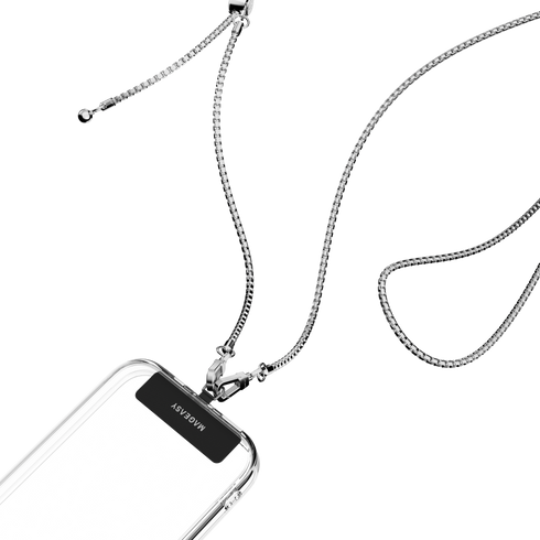 MagEasy Metal Chain Strap + Card MPHIPH223SV23 4895241121241
