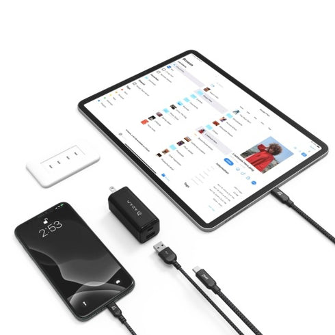 Adams OMNIA X6A PD QC 65W Compact Wall Charger USB-C x 1 USB-A x 1 APAADX6AUSBK