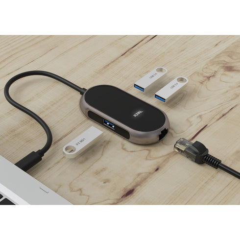 JCPal Onyx USBforC 9forPort Hub (1 x VGA, 3 x USB3.0, 1 x HDMI, 1 x USBCforPD, 1 x RJ45, 1 x SD Card Reader, 1 x TF2 Card Reader)