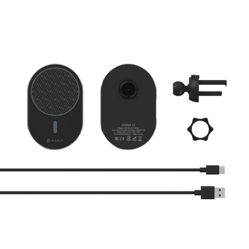 Adams OMNIA C2 Magnetic 15W Wireless Car Charger APAADC2BK