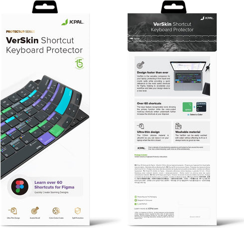 JCPal Verskin Figma shortcuts Keyboard Protector for JCP2693