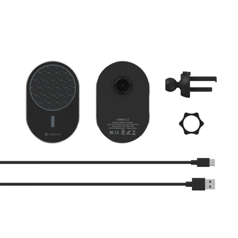 Adams OMNIA C2 Magnetic 15W Wireless Car Charger APAADC2BK