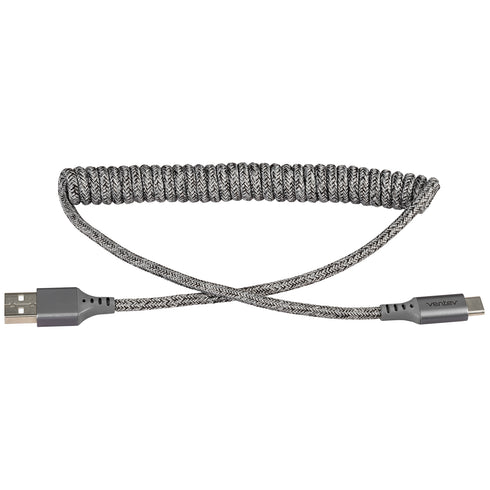 Ventev Charge/Sync Helix Coiled USB-C Cable 1ft COILCABACVNV