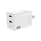 Blu Element Wall Charger Dual USB-C 35W Bulk Package BEW35DCCWB