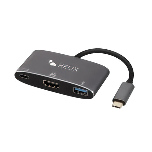 Helix/Retrak 3-in-1 USB-C Adapter with USB-A HDMI and USB-C Ports ETHHUB3