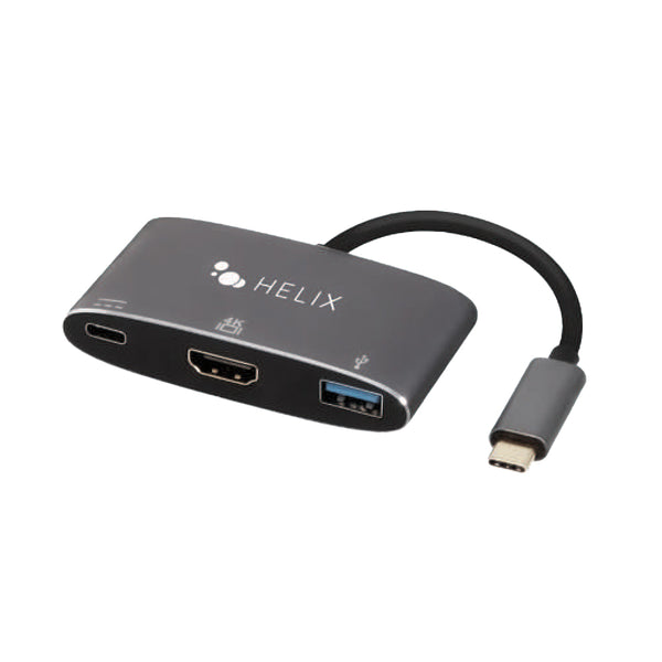 Helix/Retrak 3-in-1 USB-C Adapter with USB-A HDMI and USB-C Ports ETHHUB3
