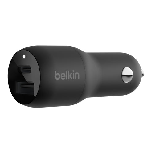 Belkin 37W Dual USB-C/USB-A Power Delivery PPS Car Charger CCB004btBK