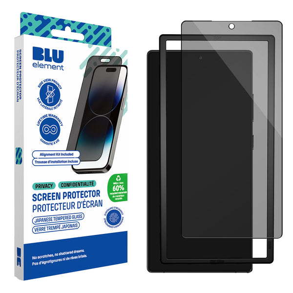 Blu Element GreenGlass Privacy Screen Protector with Installation Kit Galaxy S25 Series BEPTGIKS25U