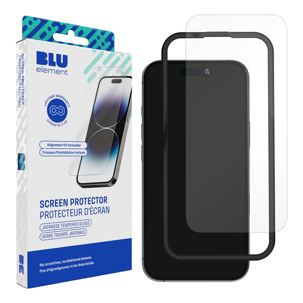 Blu Element Tempered Glass Screen Protector with Installation Kit for iPhone 16 BETGIKIP16P
