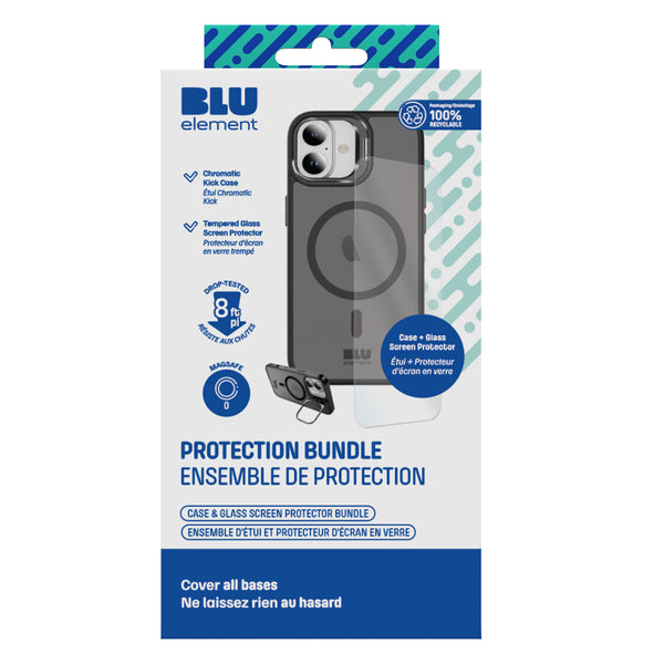 Blu Element Bundle Protection MagSafe - Chromatic Kick + Glass Screen Protector iPhone 16 Series BEBPMCK25
