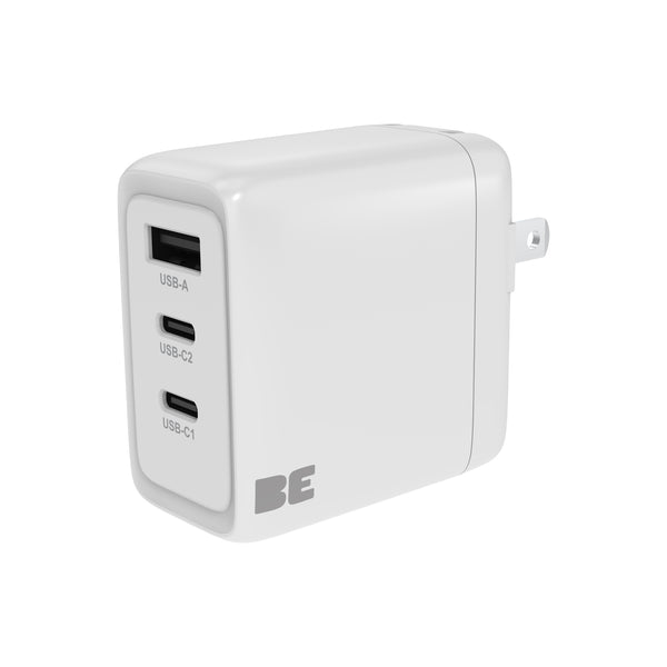 Blu Element Wall Charger 3 Port 65W PD 2 USB-C & USB-A BEWCCS65W3PW