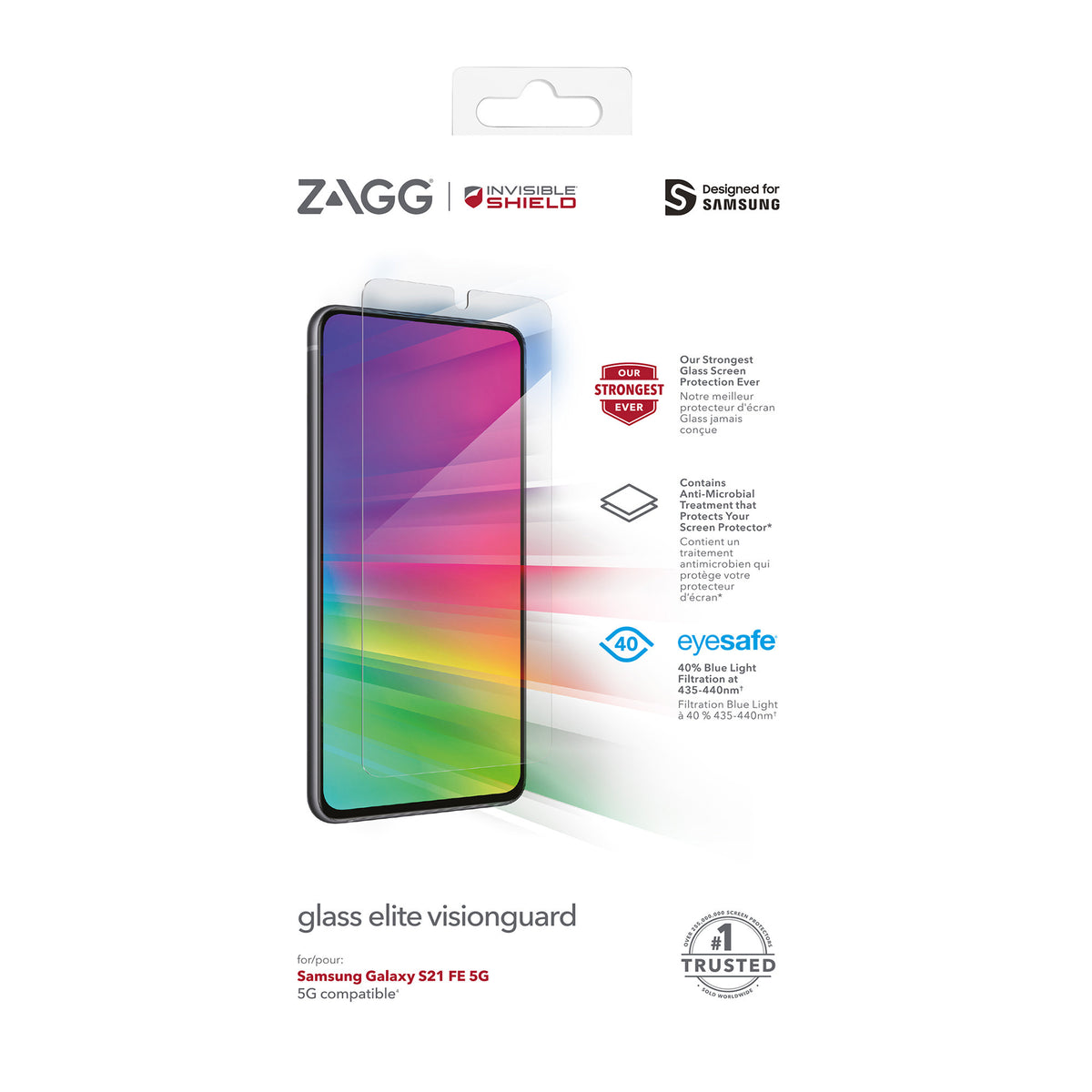 ZAGG InvisibleShield Glass+ Defense Screen Protector for Samsung